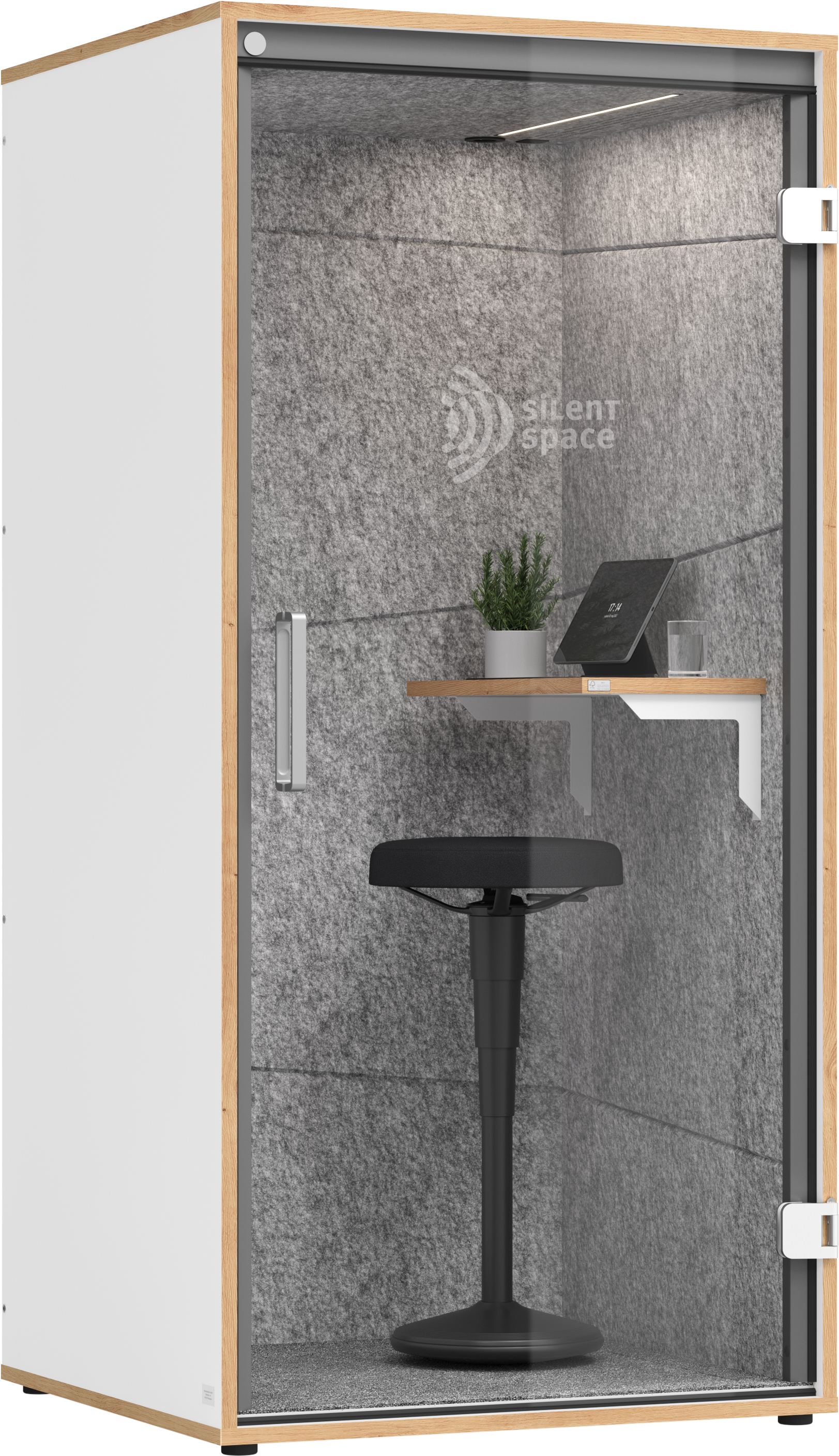 APOLLO MeetingBox Harmony VTBSS1/W/5/T weiss/grau 103x100x217cm