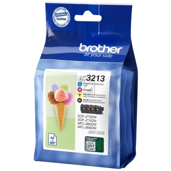 BROTHER Valuepack Tinte CMYBK LC-3213VAL DCP-J774DWW 400 Seiten BROTHER Valuepack Tinte CMYBK LC-3213VAL DCP-J774DWW 400 Seiten