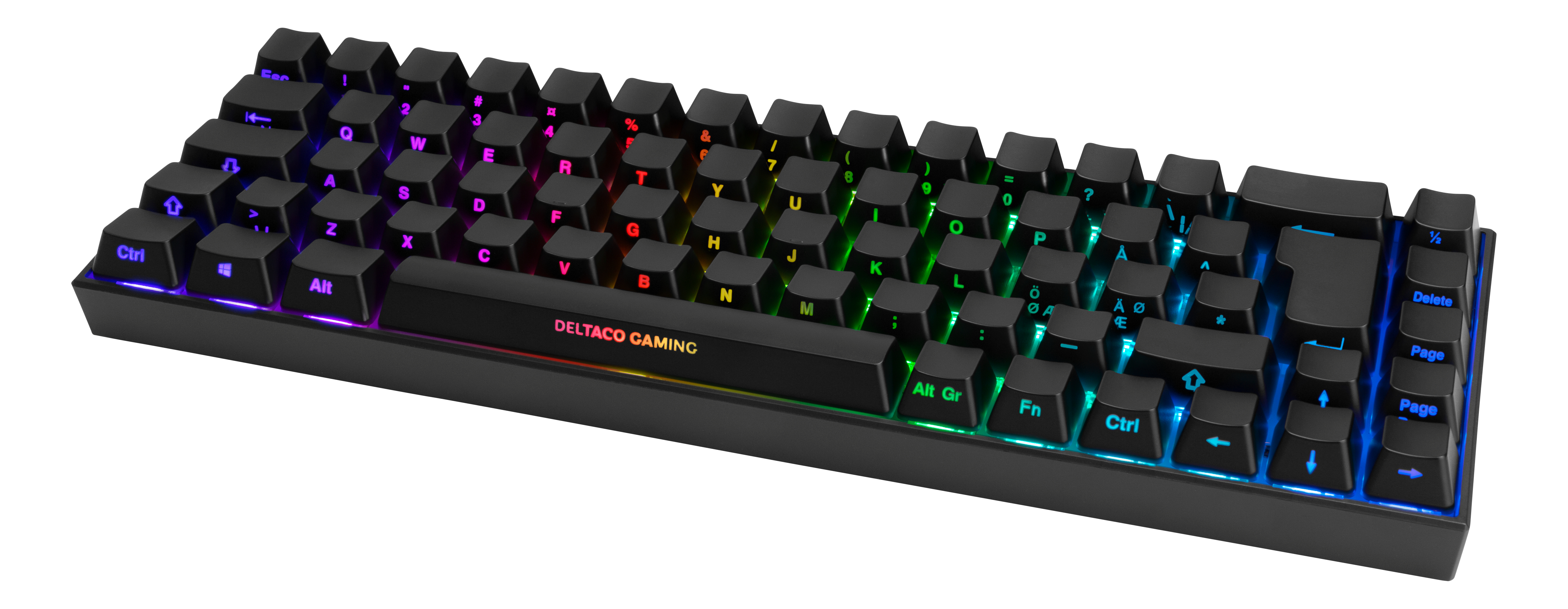 DELTACO Mech RGB TKL Gaming Keyboard GAM-100-CH Black Wireless, DK440