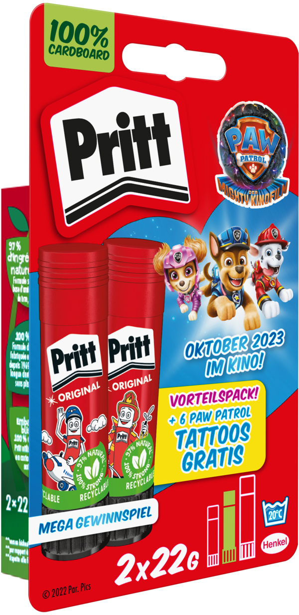 PRITT Klebestift 22g 900323 Paw Patrol Edition 2er Pack