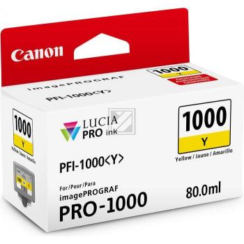 CANON Tintenpatrone gelb PFI-1000 iPF PRO-1000 80ml CANON Tintenpatrone gelb PFI-1000 iPF PRO-1000 80ml