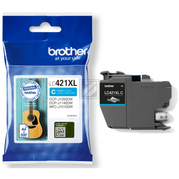 BROTHER Tintenpatrone HY cyan LC-421XLC DCP-J1050 500 Seiten BROTHER Tintenpatrone HY cyan LC-421XLC DCP-J1050 500 Seiten