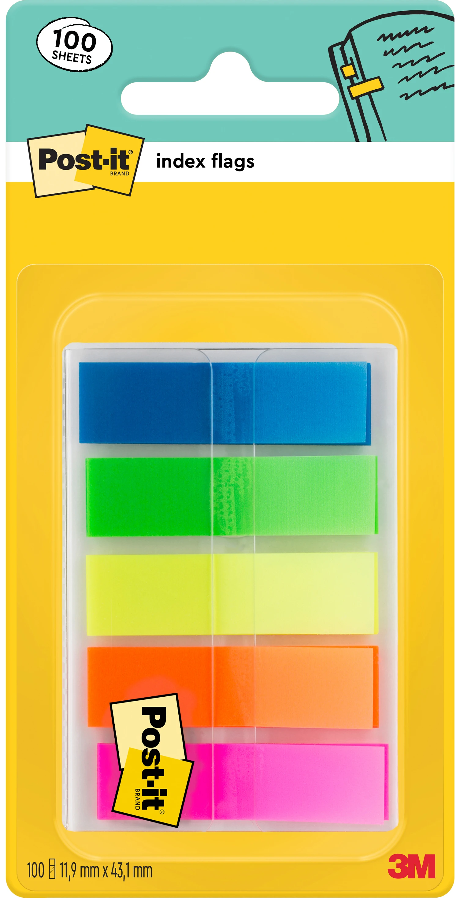 POST-IT Index Mini 11.9x43.2mm 683HF5 5 -farbig ass. 5x20 Blatt