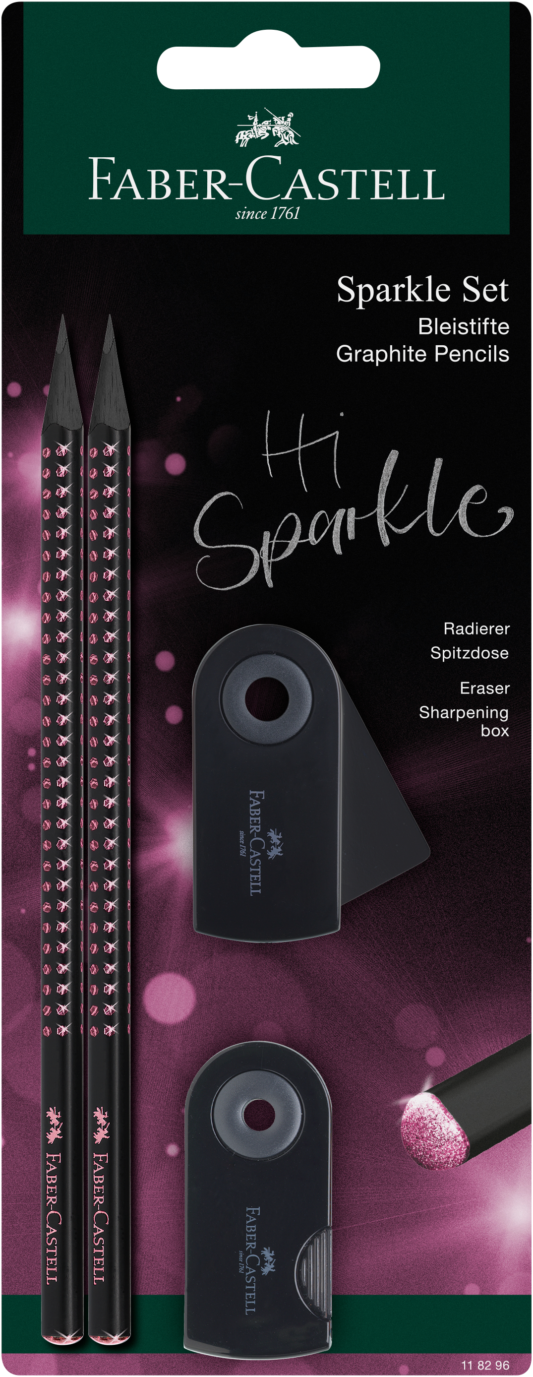 FABER-CASTELL Schreibset Sparkle 118296 Midnight rose