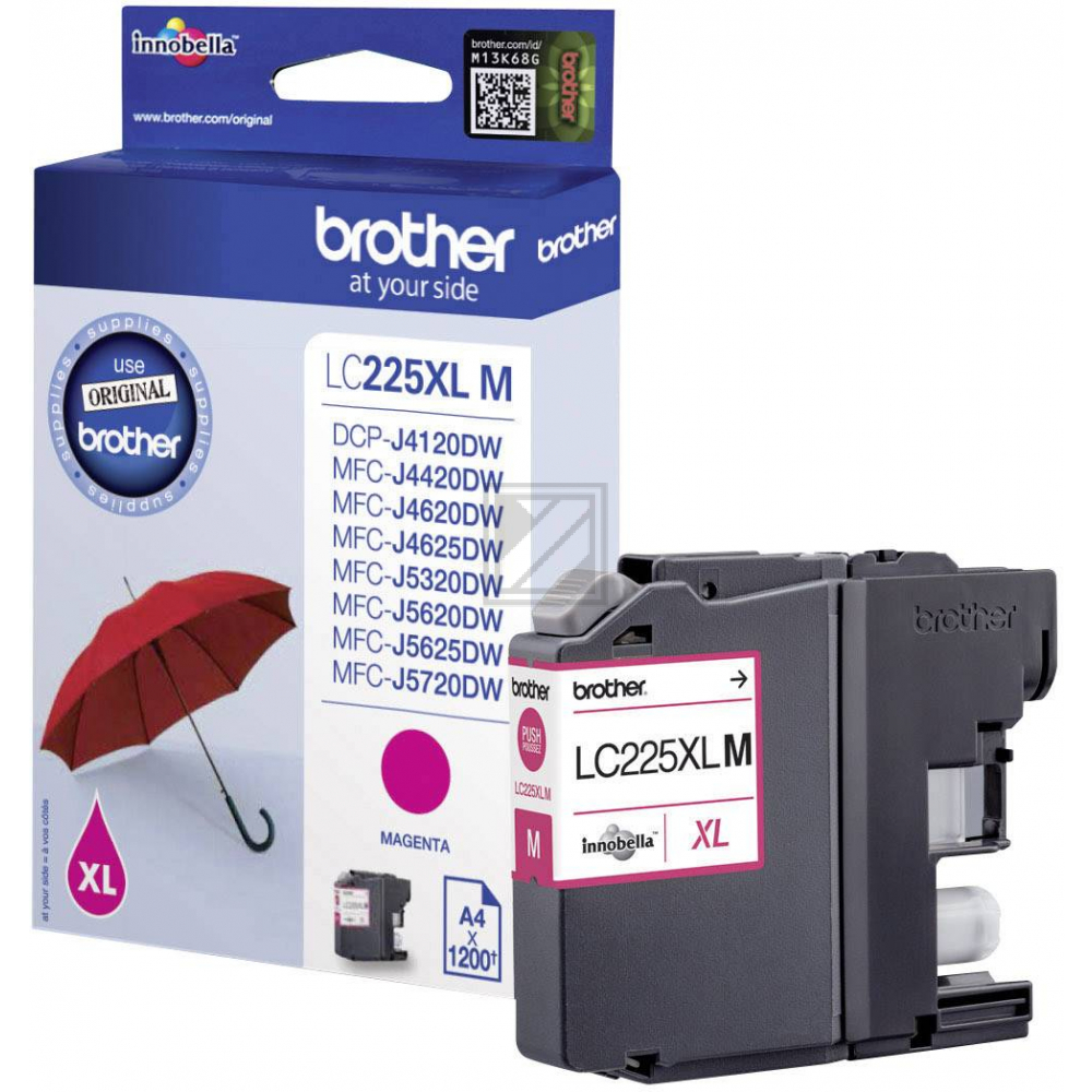 BROTHER Tintenpatrone magenta LC-225XLM MFC-J5620DW 1200 Seiten BROTHER Tintenpatrone magenta LC-225XLM MFC-J5620DW 1200 Seiten