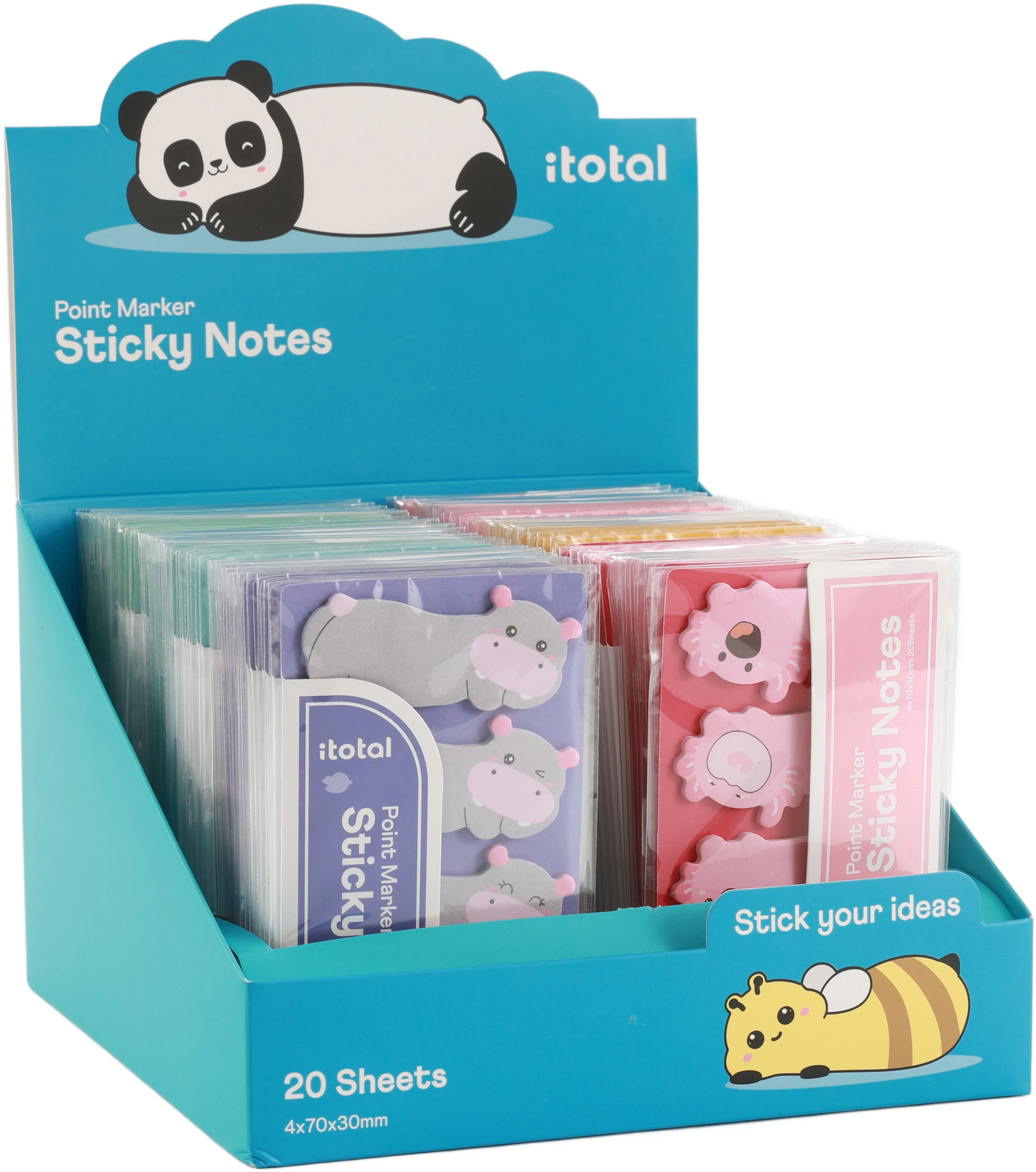 I-TOTAL Haftnotizen XL3103A Cute Animals, assortiert
