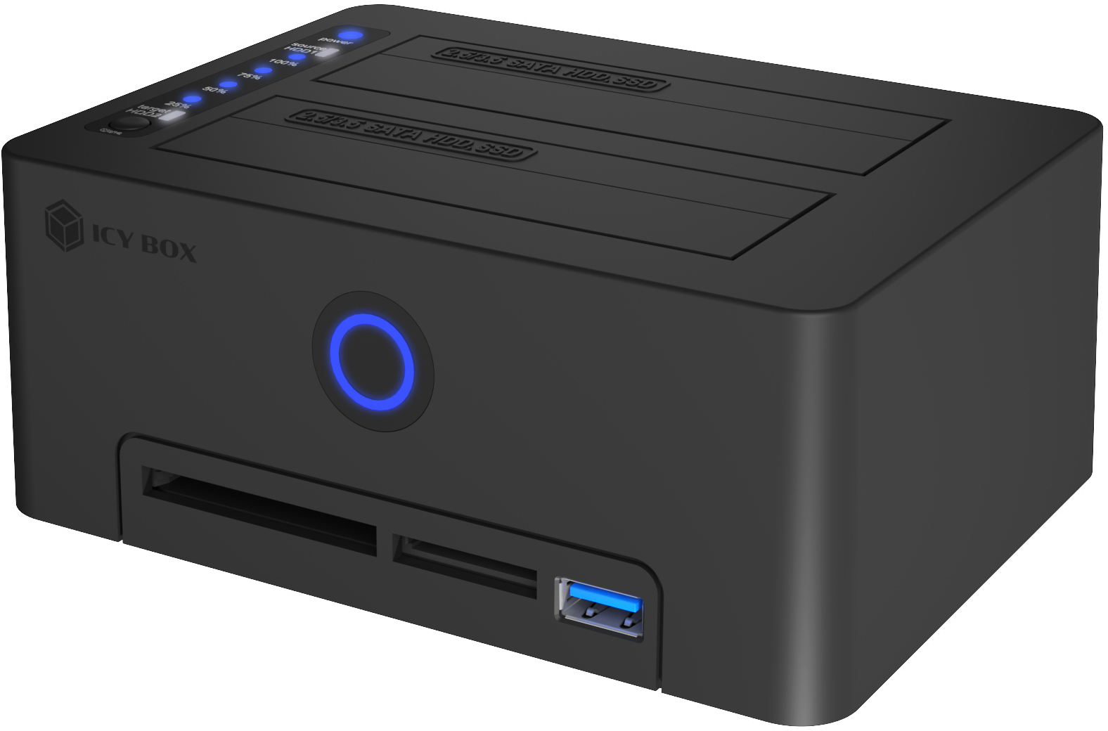 ICY BOX CloneStation for 2.5/3.5 inch IB-1233CL-CR incl. card reader,USB-A
