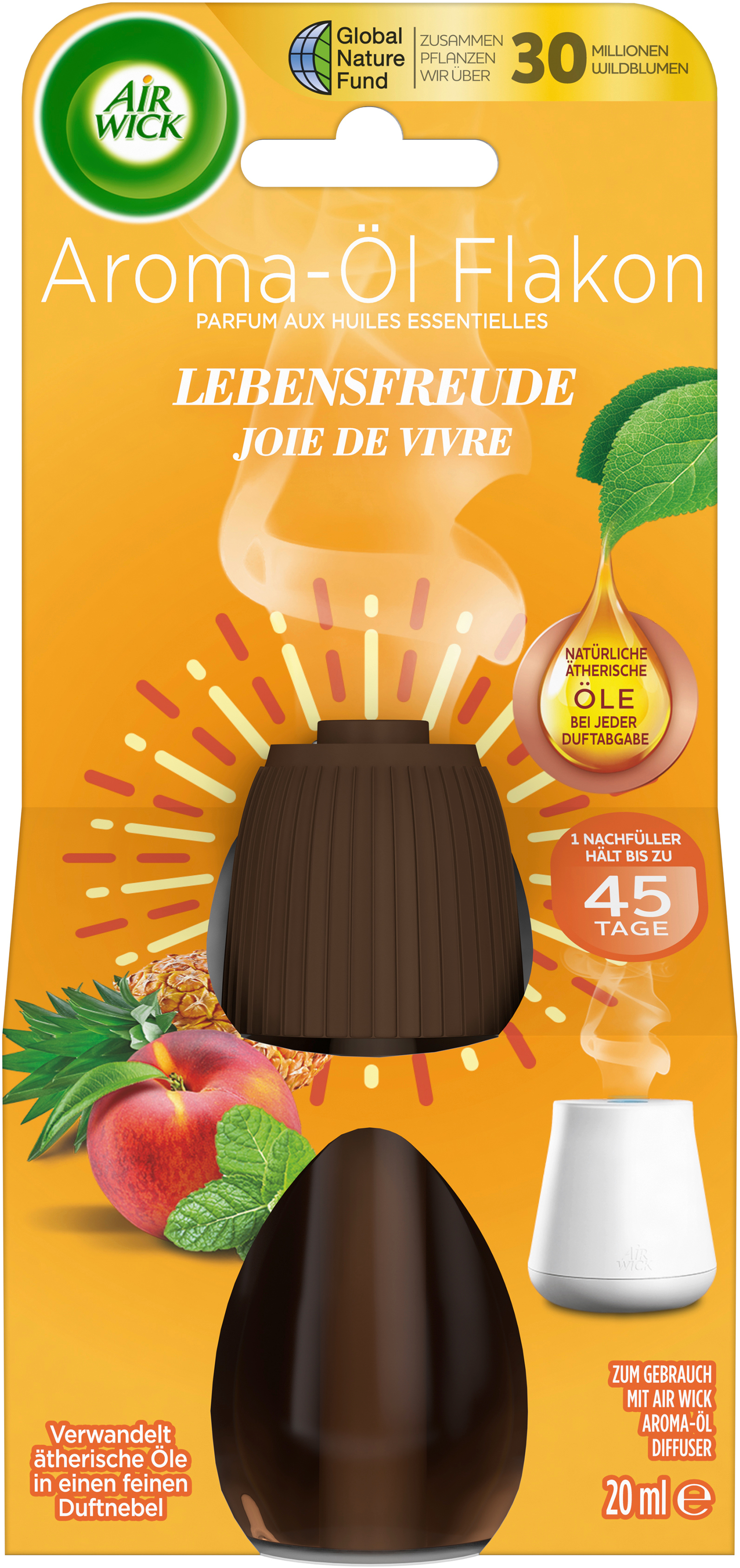 AIR WICK Aroma-Öl Nachfüller 3245069 Lebensfreude 20 ml
