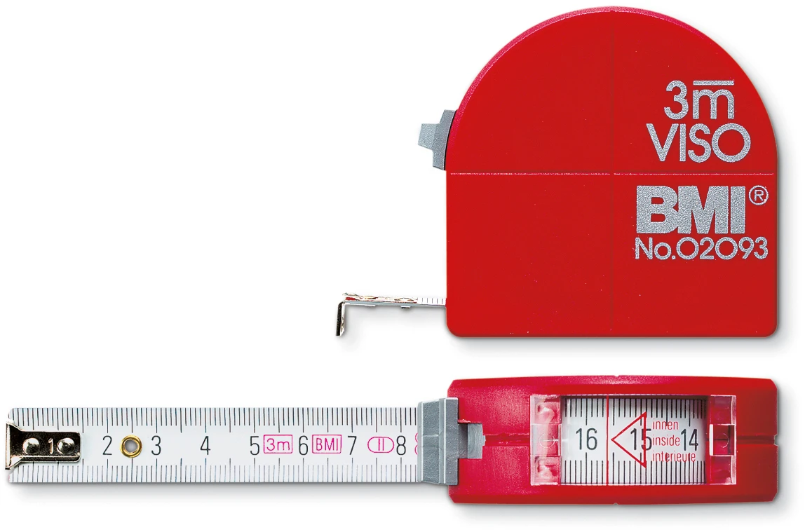 RIEFFEL SWITZERLAND Rollmeter Innenmass 3m A11093 rot