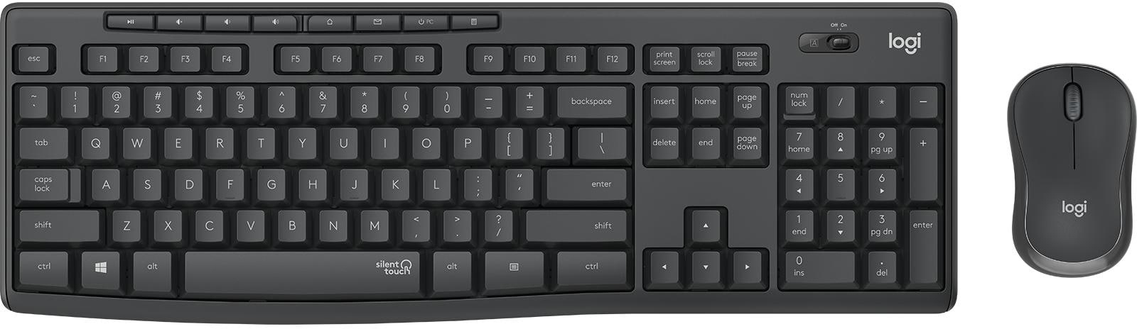 LOGITECH Tastatur-Maus-Set MK295 920-009796 Graphite CH-Layout