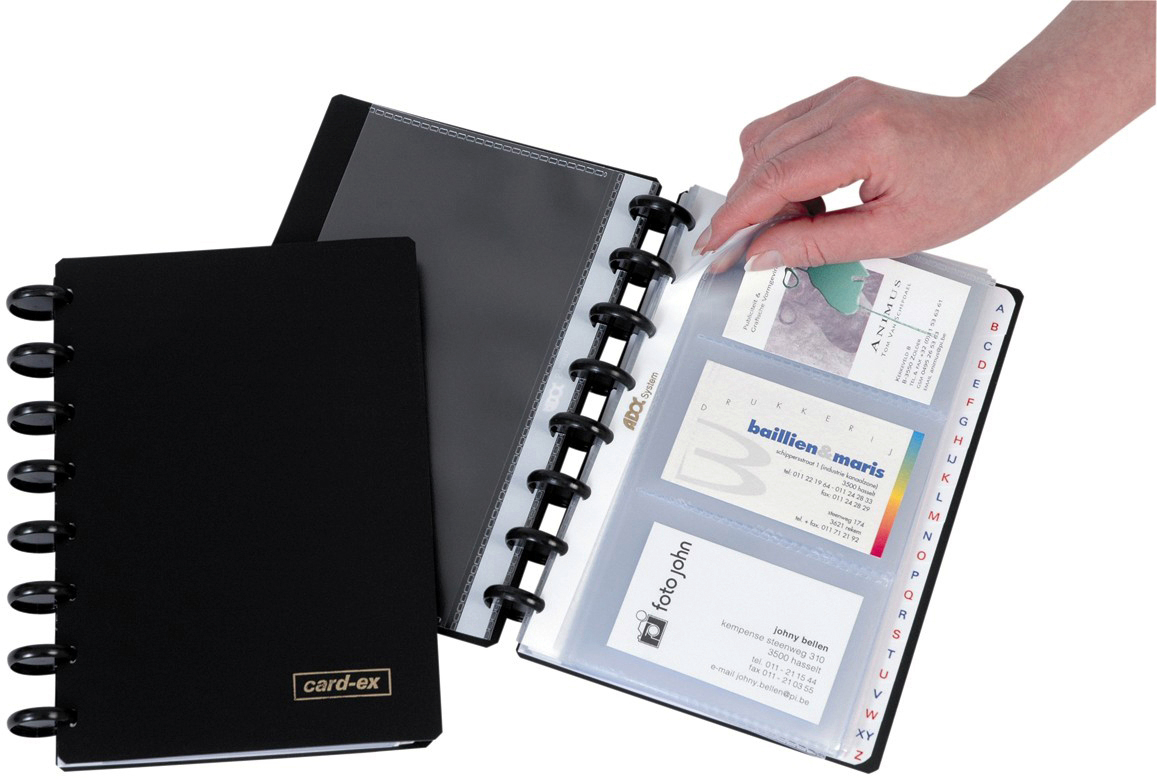 ADOC Sichtbuch Card-Ex A5 9287.750 schwarz, 800my 12 Taschen