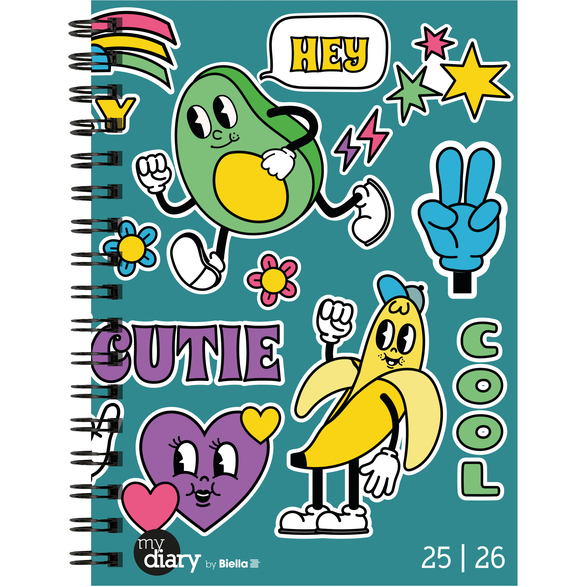 BIELLA Schüleragenda Comic 25/26 806517800026U 1W/2S 12x16.5cm