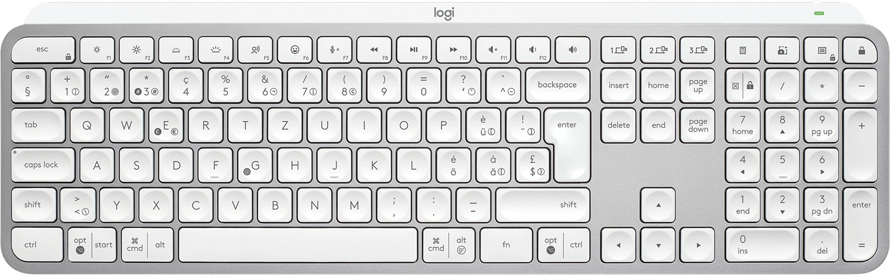 LOGITECH Tastatur MX Keys S 920-011572 CH-Layout white