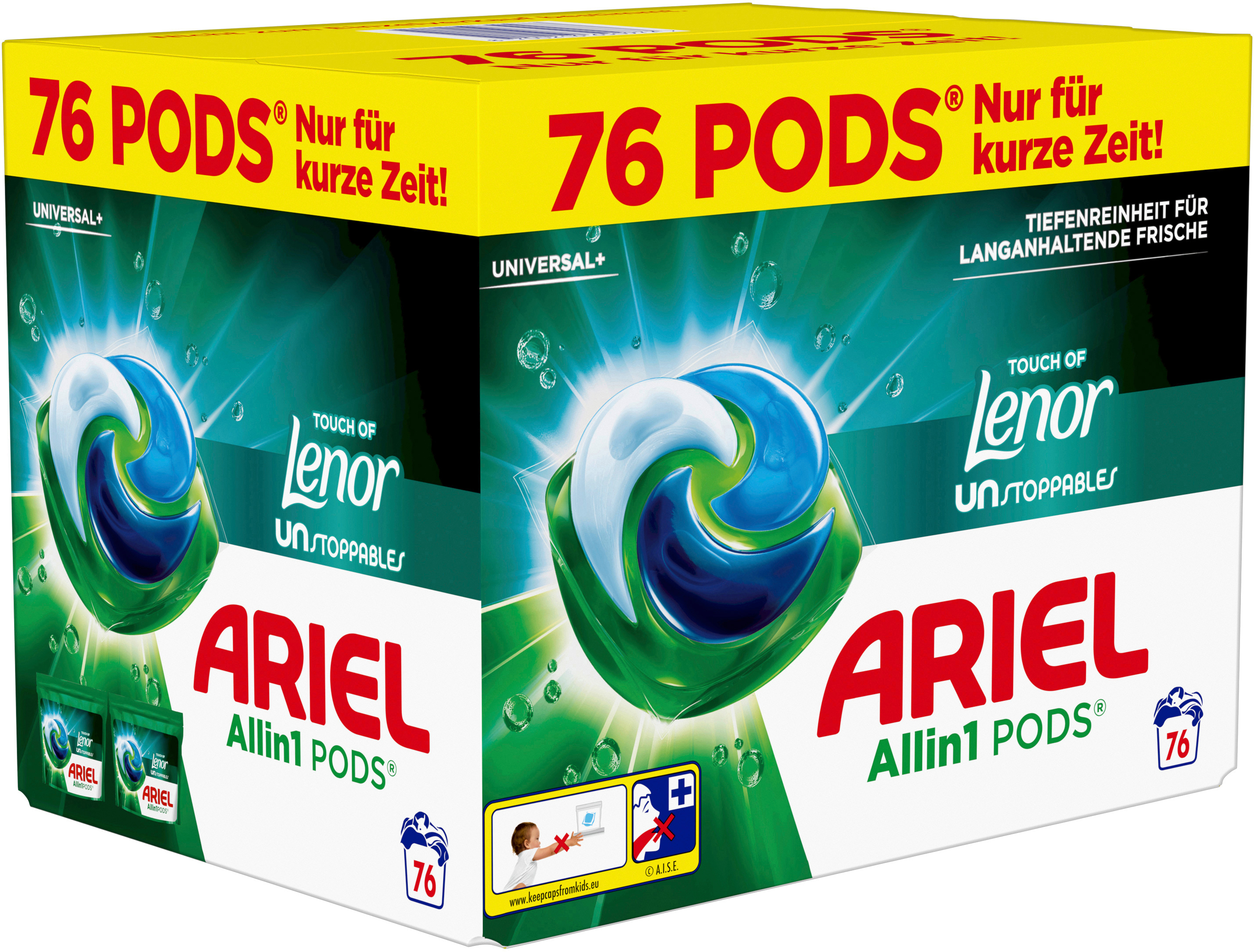 ARIEL Wäsche-Pods Allin1 972035 Touch of Unstoppables 76 Pods