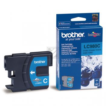 BROTHER Tintenpatrone cyan LC-980C DCP-165C 260 Seiten