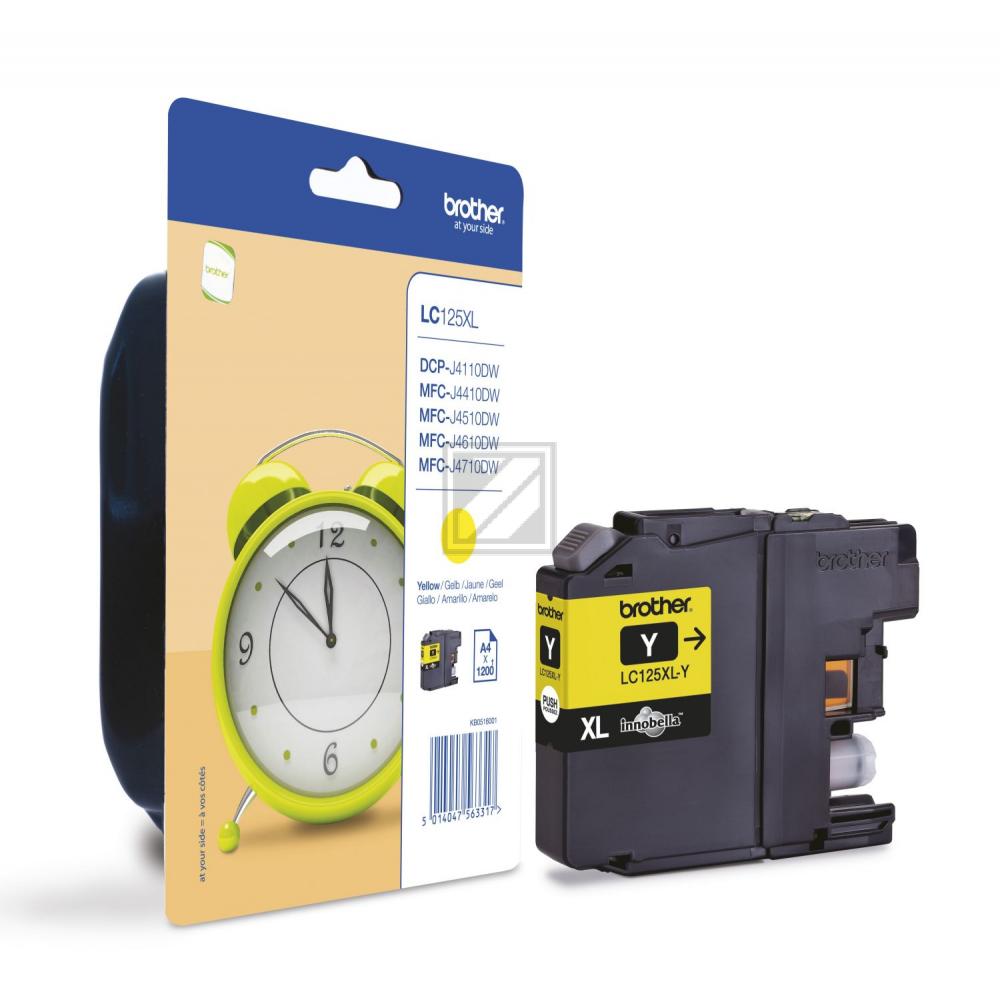 BROTHER Tintenpatrone XL yellow LC-125XLY DCP-J4110DW 1200 Seiten BROTHER Tintenpatrone XL yellow LC-125XLY DCP-J4110DW 1200 Seiten
