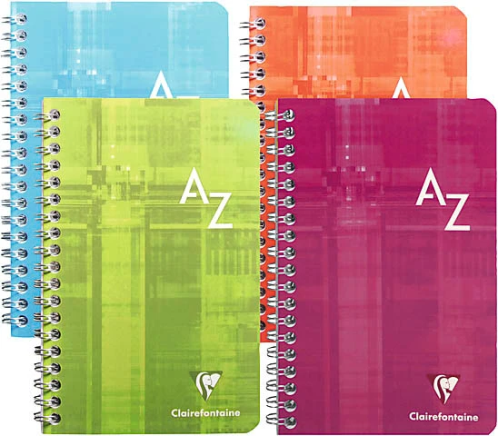 CLAIREFONTAINE Adressbuch Index A6 68699C ass., kariert, 5mm 50 Blatt
