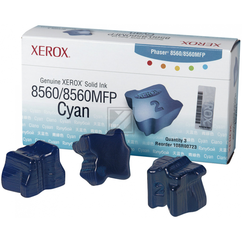 XEROX Color Stix cyan 108R00723 Phaser 8560 3 Stück