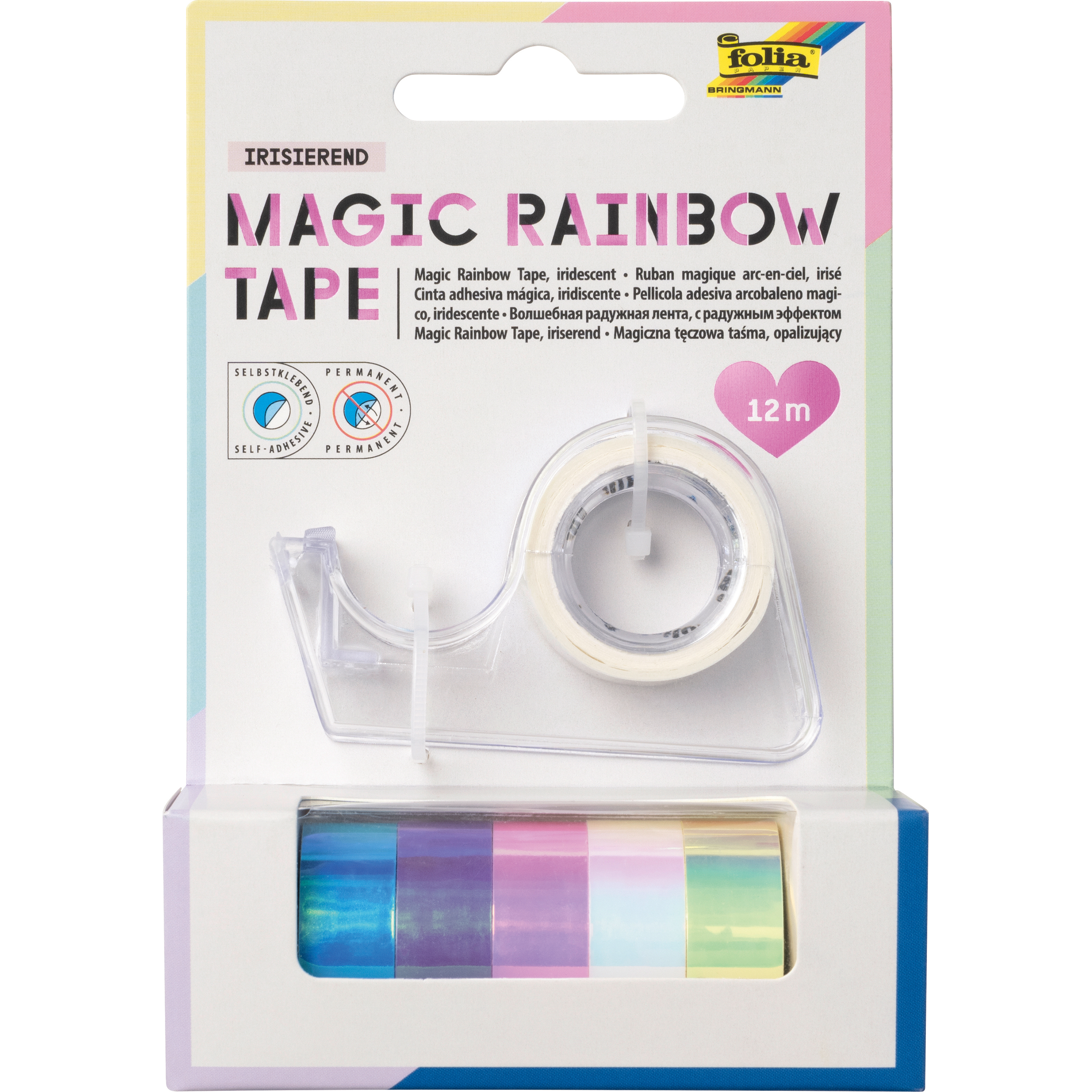FOLIA Magic Rainbow Tape 12mmx2m 309 Irisierend 6 Stück