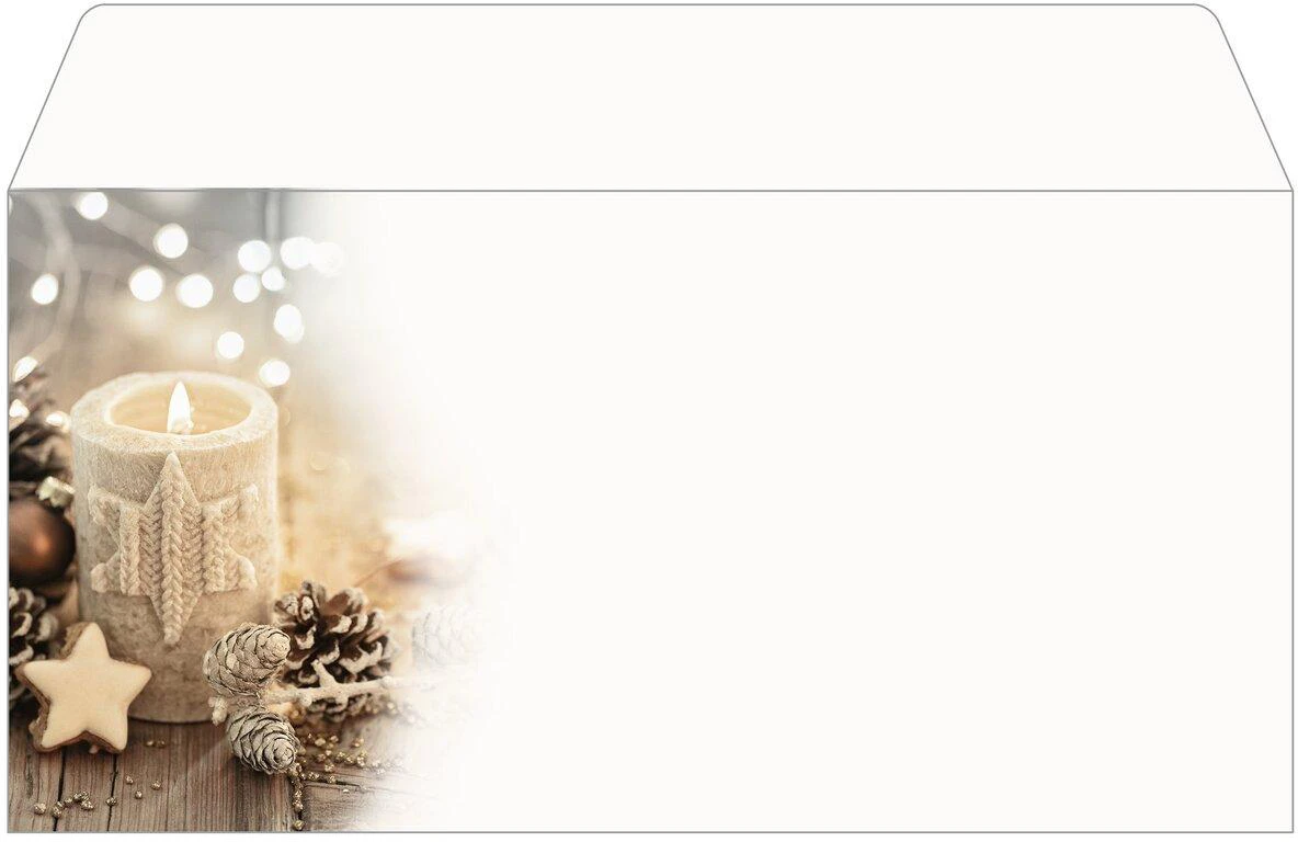 SIGEL Couvert Weihnachten C6/5 DU450 Christmas Candle 25 Stück