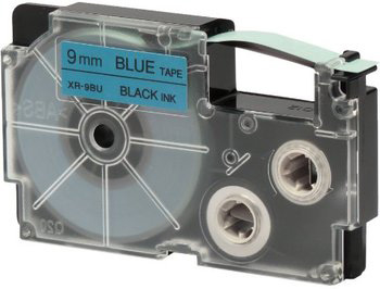 CASIO Beschriftungsband XR-9BU 9mm/8m schwarz/blau