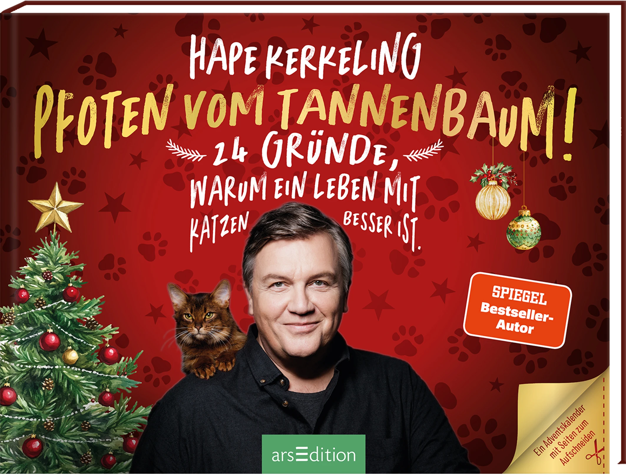 ARS EDITION Adventskalender Hape Kerkelin 136888 Pfoten vom Tannenbaum
