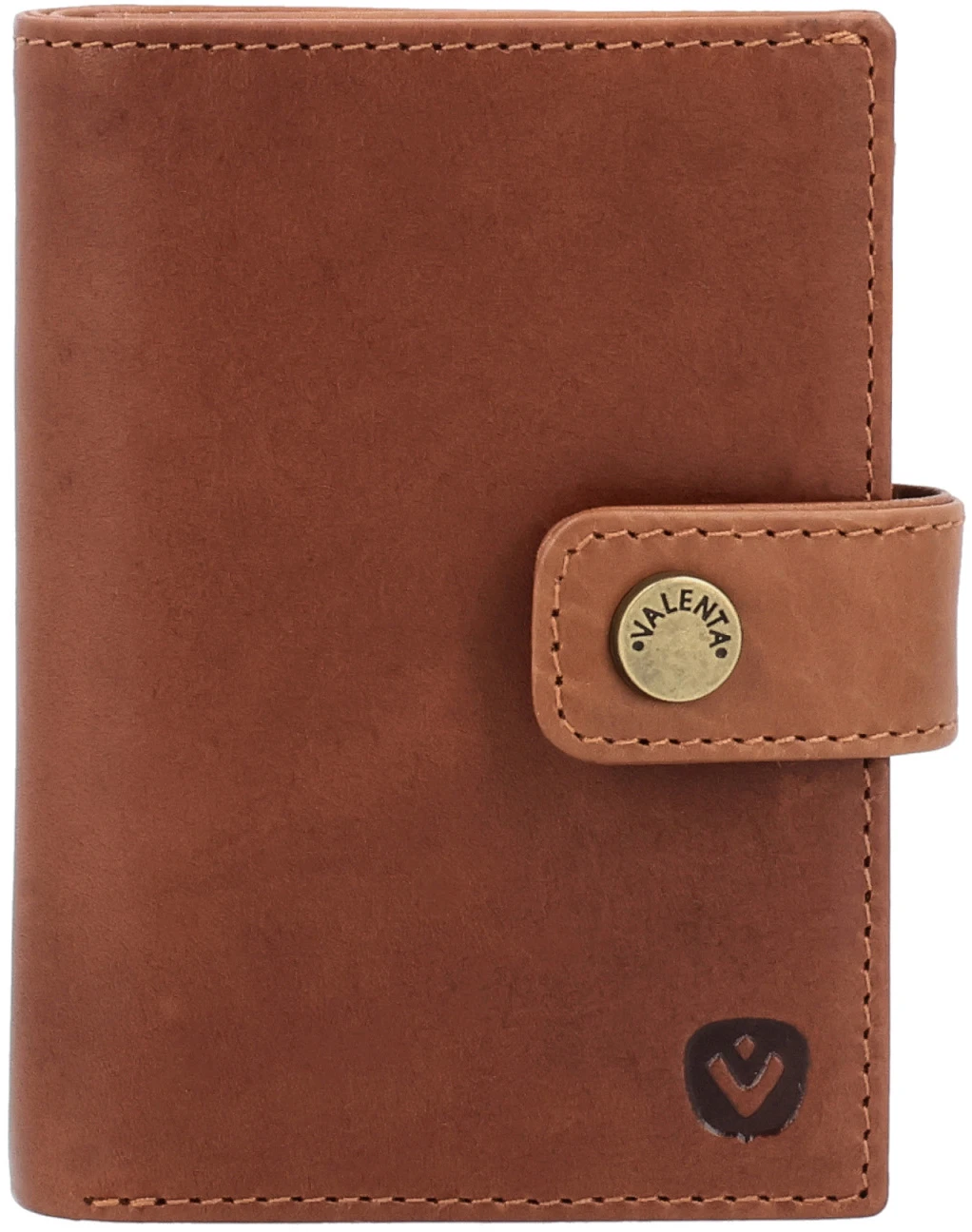 VALENTA Card Wallet Leather 588584 Luxe Cognac