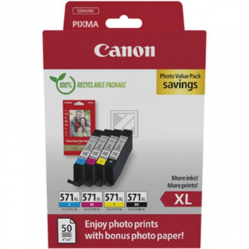 CANON Ink Photo Value Pack XL BKCMY CLI-571VAL PIXMA MG5750 11ml CANON Ink Photo Value Pack XL BKCMY CLI-571VAL PIXMA MG5750 11ml