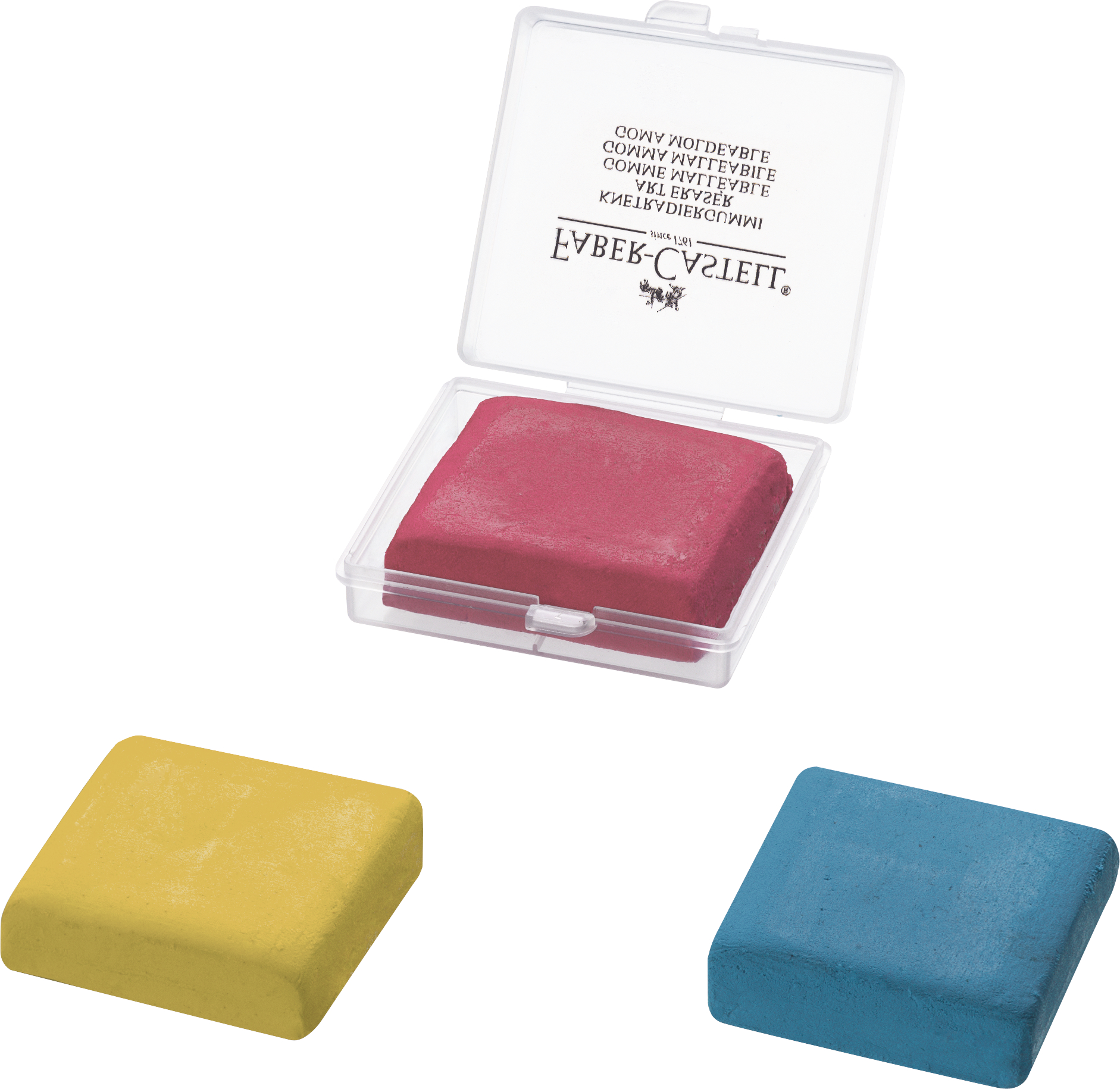 FABER-CASTELL Knetgummi 38x35x8mm 127321 farbig ass.