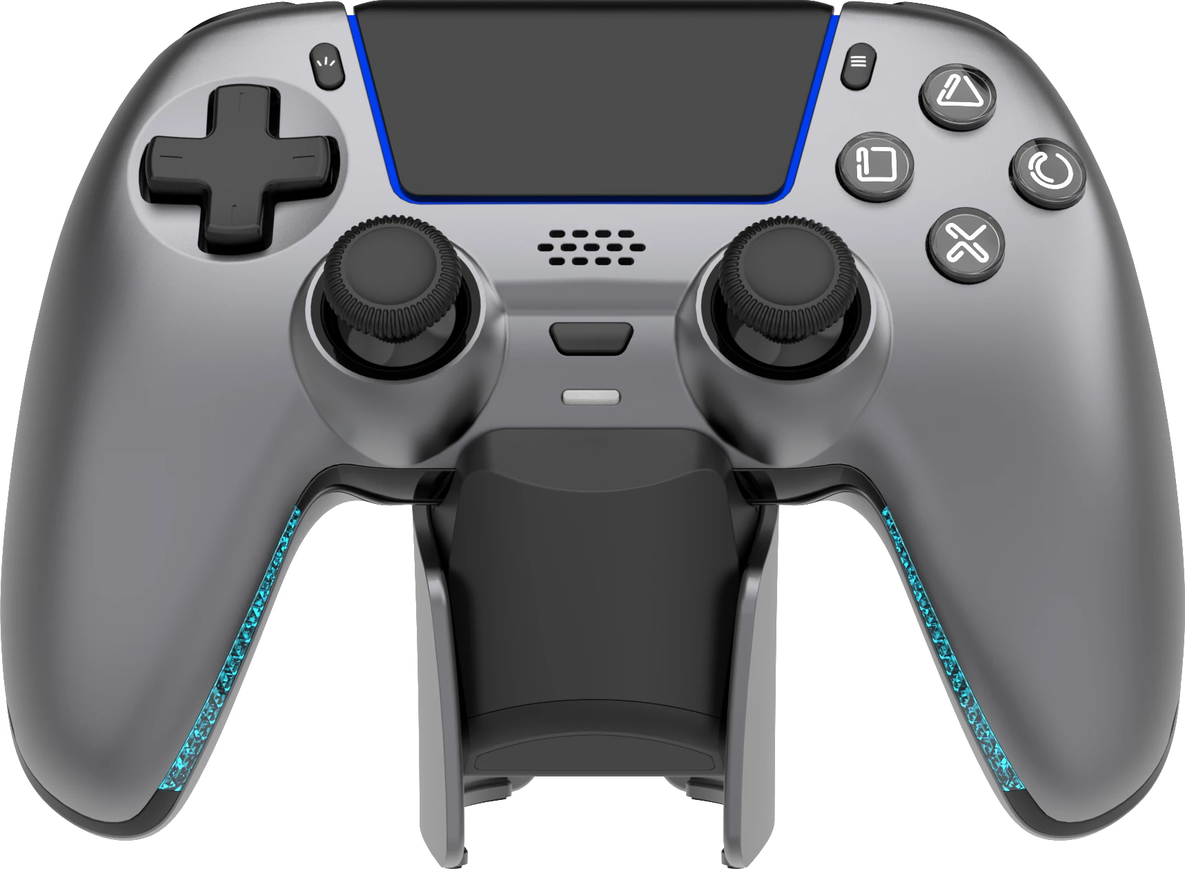 DELTACO Wireless Controller PS5 GAM-199-STEELGRAY with charging dock, Gray