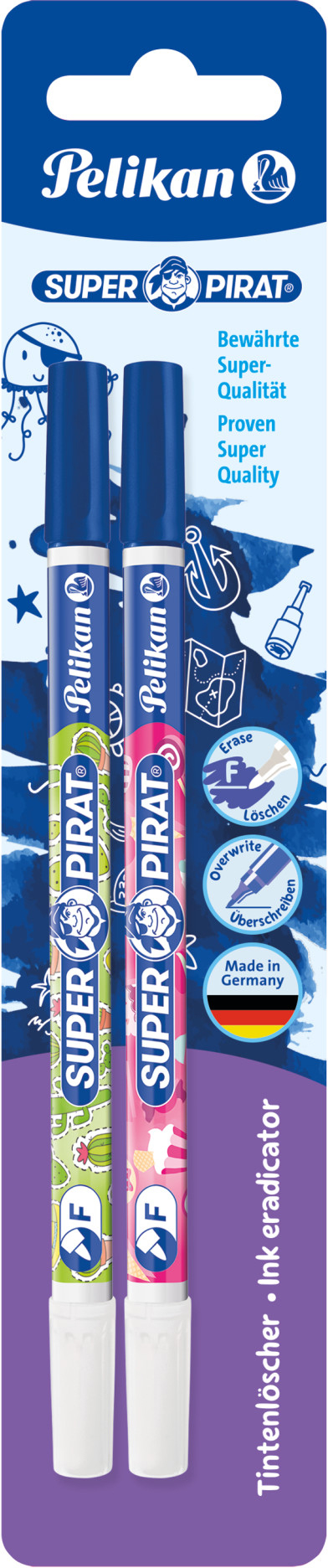 PELIKAN Tintenlöscher Super Pirat F 850F/2/B 2 Stück, Blister