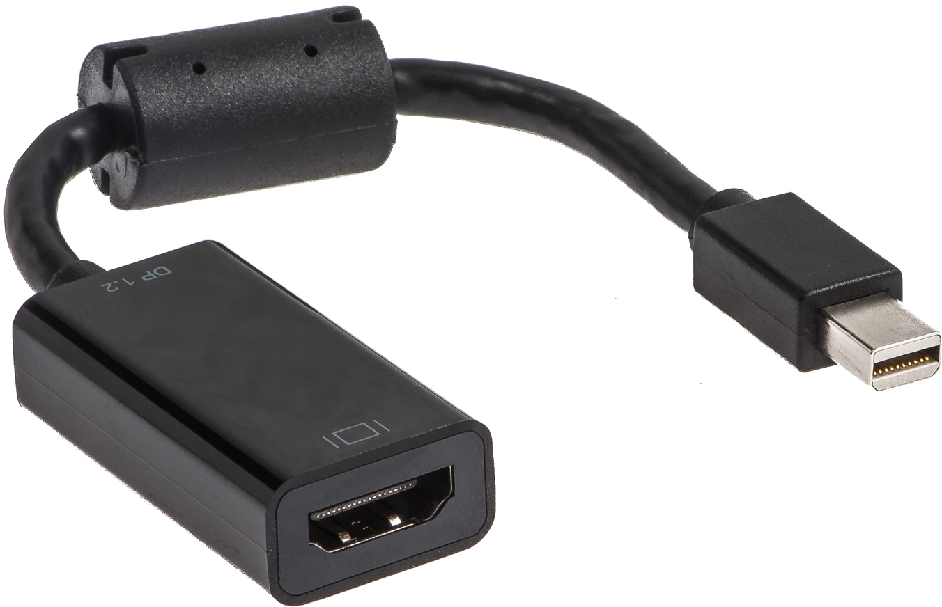 LINK2GO Adapter Mini Disp.-Port-HDMI AD4111BP male/female, 15cm LINK2GO Adapter Mini Disp.-Port-HDMI AD4111BP male/female, 15cm
