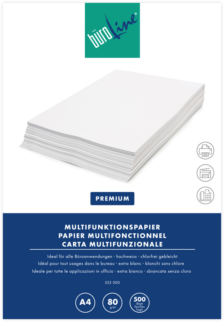 BÜROLINE Kopierpapier FSC A4 88342485 80g, weiss 500 Blatt