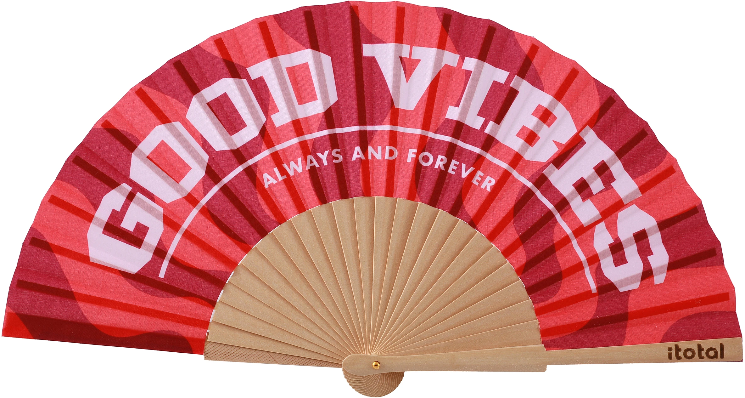 I-TOTAL Handfächer 23cm XL3156 Good Vibes