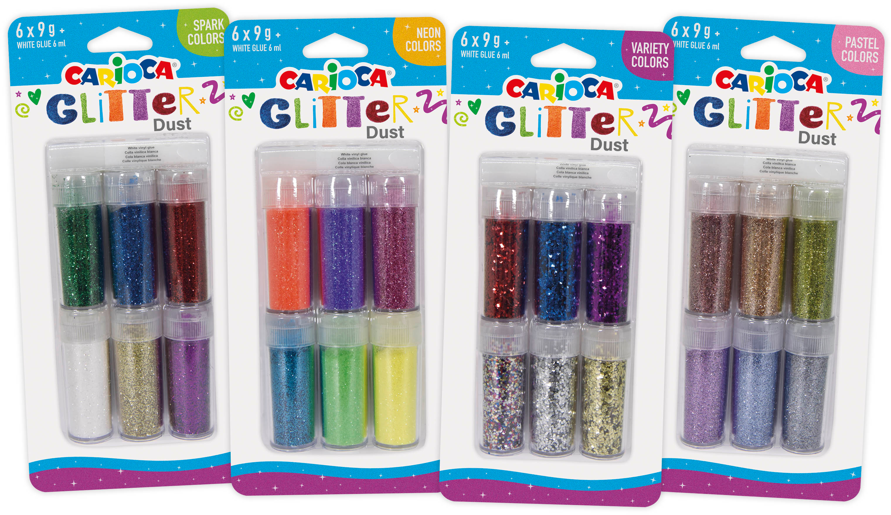 CARIOCA Glitterstaub Display 52017 8 Stück E-6