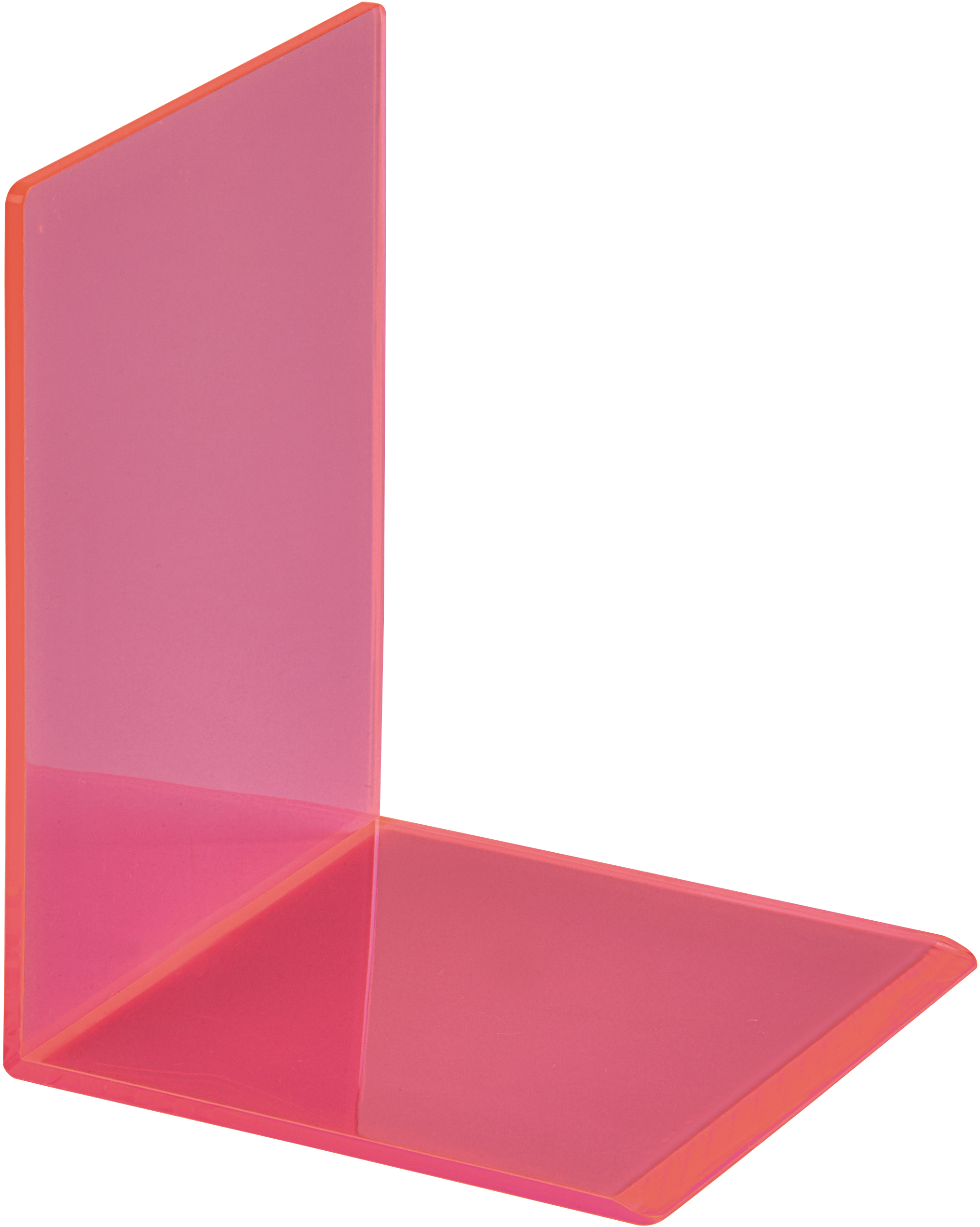 MAUL Buchstütze 10x10x13cm 3.11 transparent pink 2 Stück