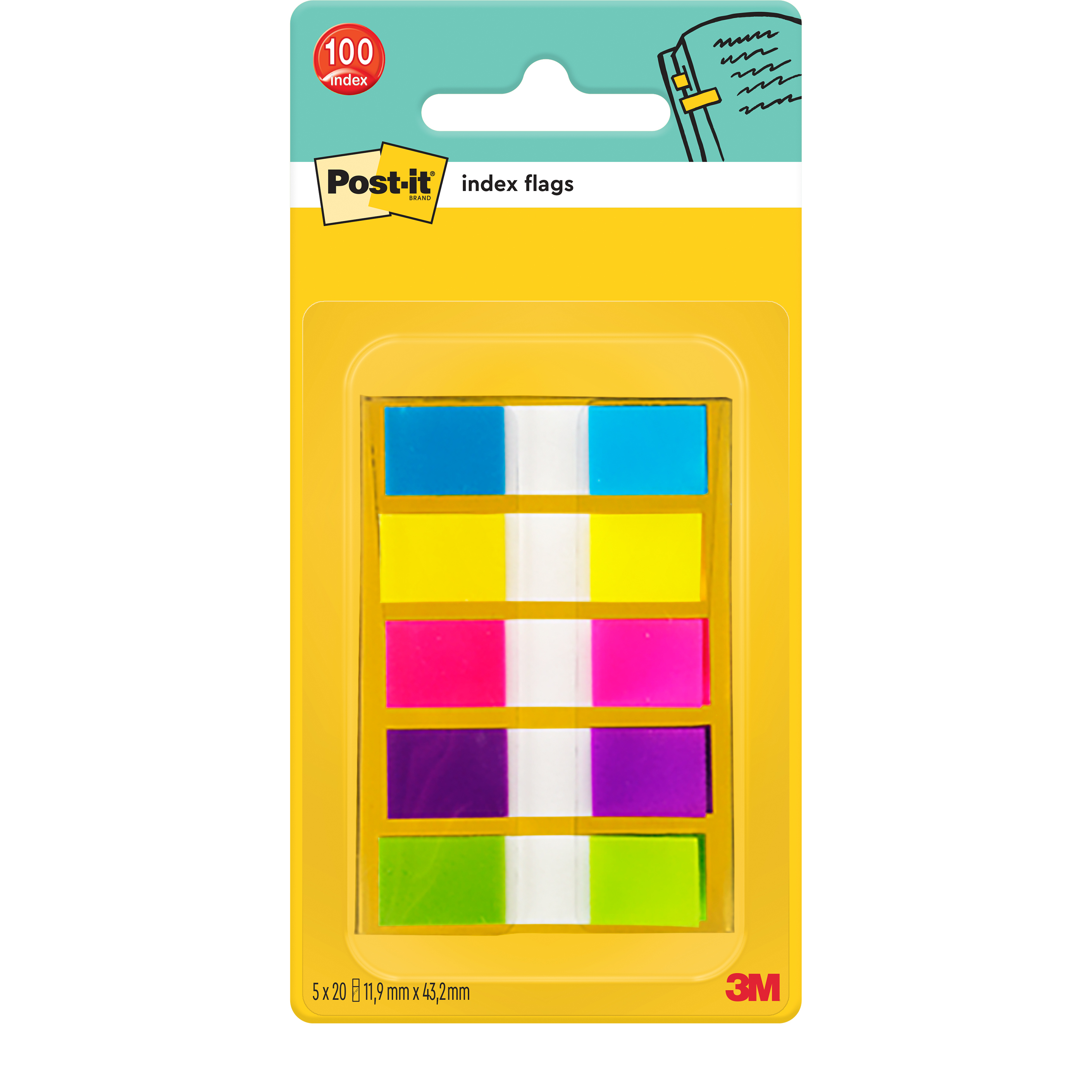 POST-IT Index 683-5CBP 5 für 3 ass.