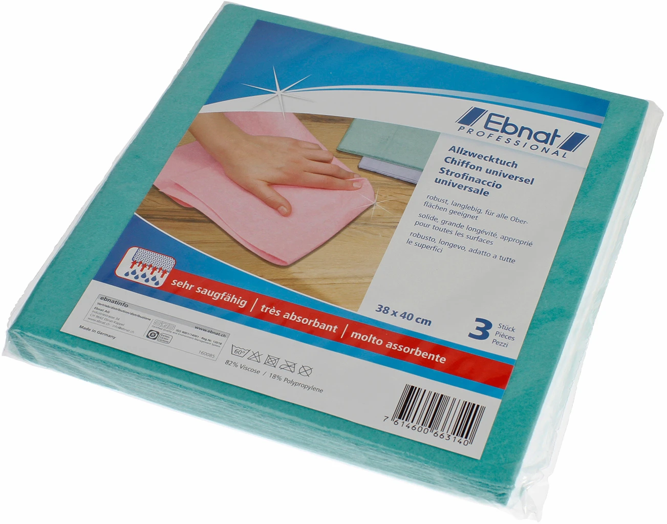 EBNAT Allzwecktuch 3 Stück 160085 assortiert