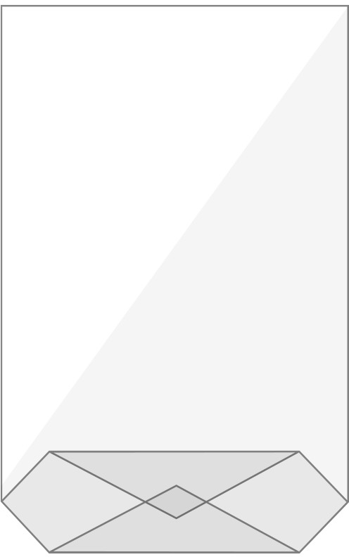 BÜROLINE Kreuzboden Beutel 145×235mm 423004 transparent 10 Stück