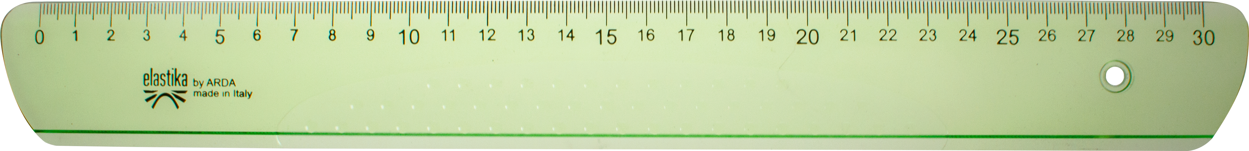 ARDA Massstab Elastika 30cm EL30 Hellgrün transparent