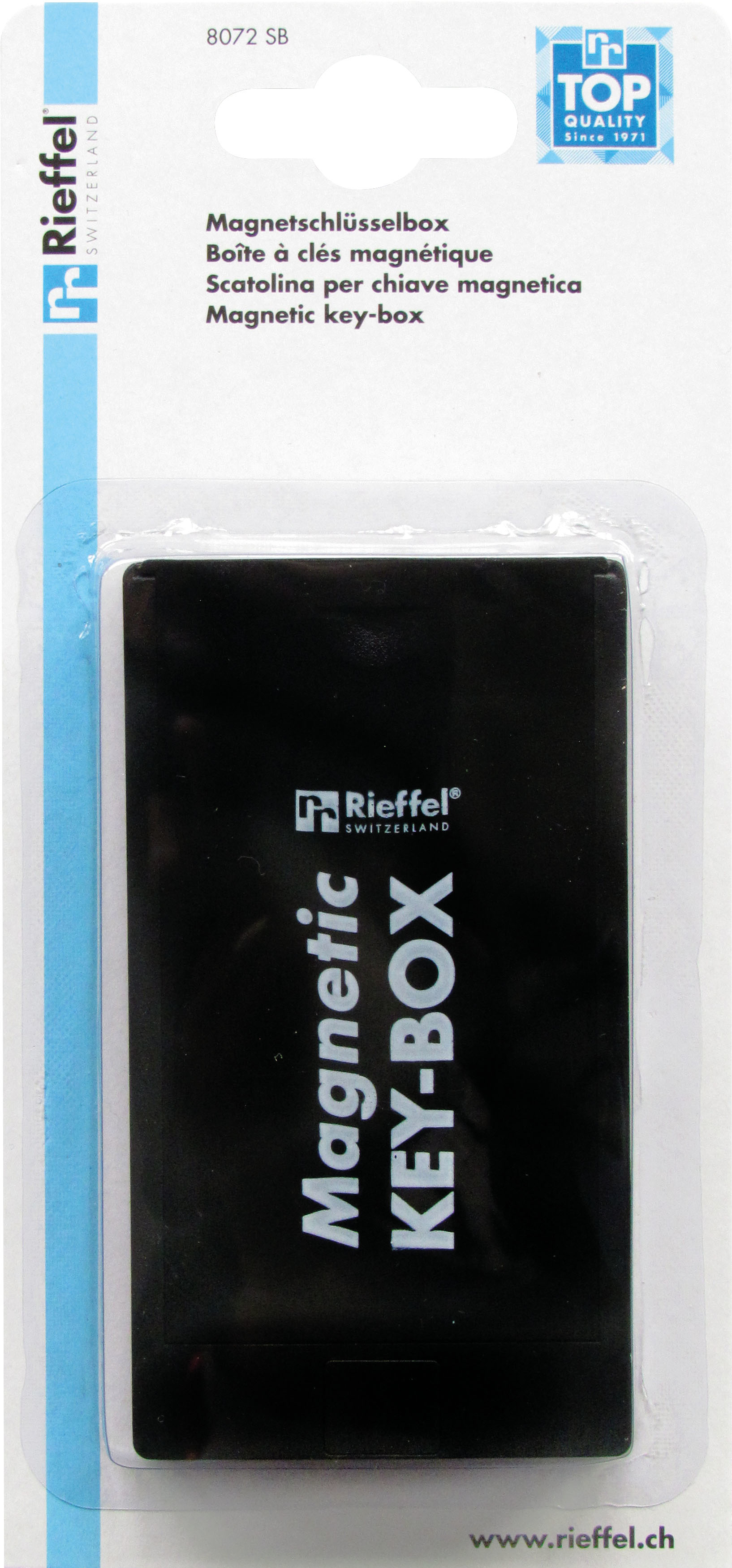 RIEFFEL SWITZERLAND Schlüsselbox 83x14x35mm 8072 SB schwarz, magnetisch RIEFFEL SWITZERLAND Schlüsselbox 83x14x35mm 8072 SB schwarz, magnetisch