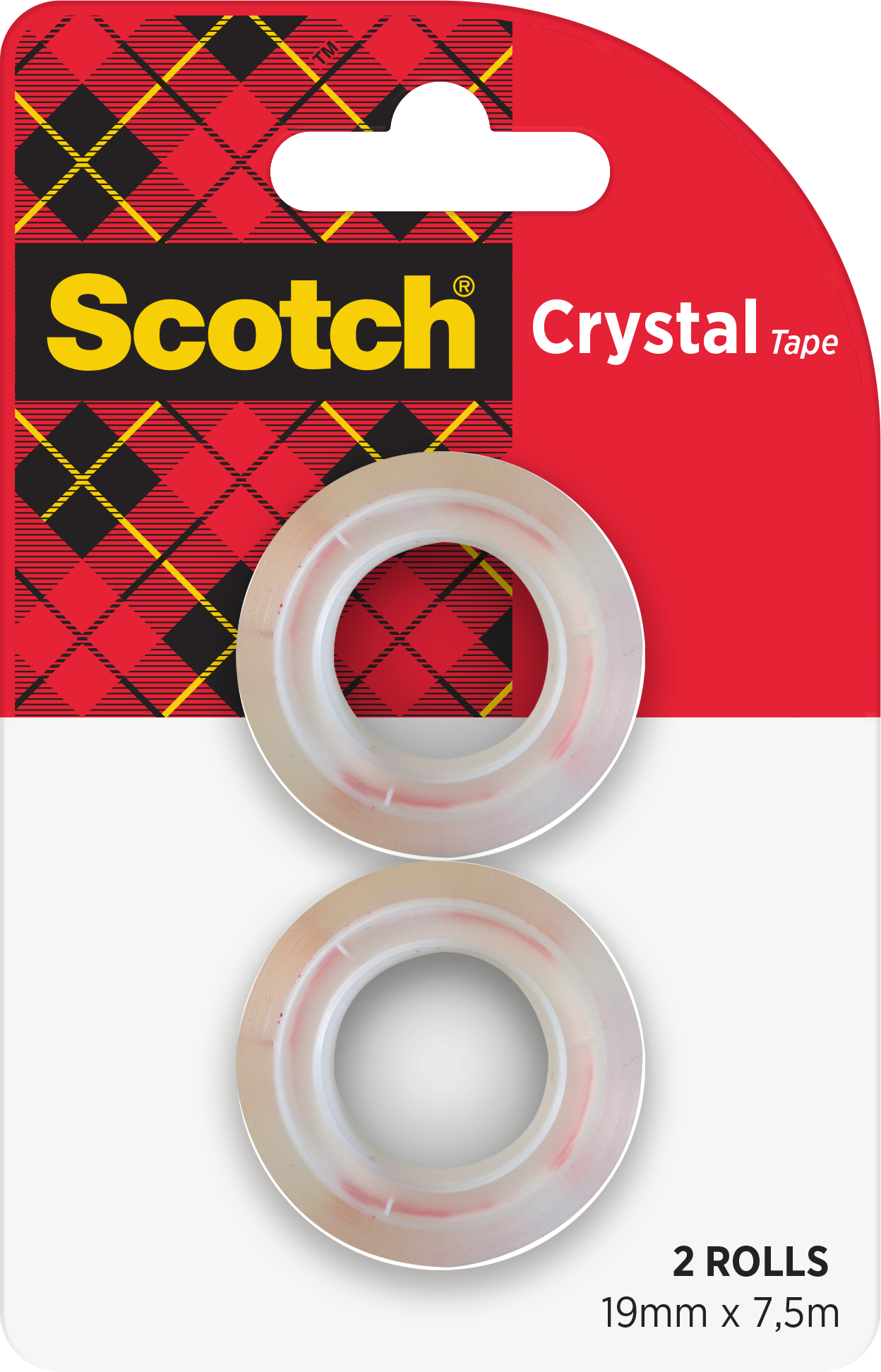 SCOTCH Crystal Tape 19mmx7,5m 6-1975R2 kristallklar 2 Rollen