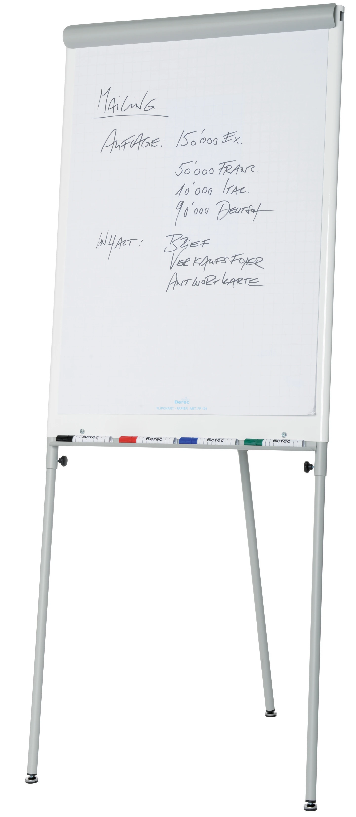 BEREC Flipchart TOP 434.102 grau 74x100cm