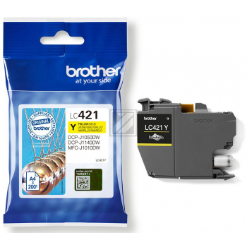 BROTHER Tintenpatrone yellow LC-421Y DCP-J1050 200 Seiten BROTHER Tintenpatrone yellow LC-421Y DCP-J1050 200 Seiten