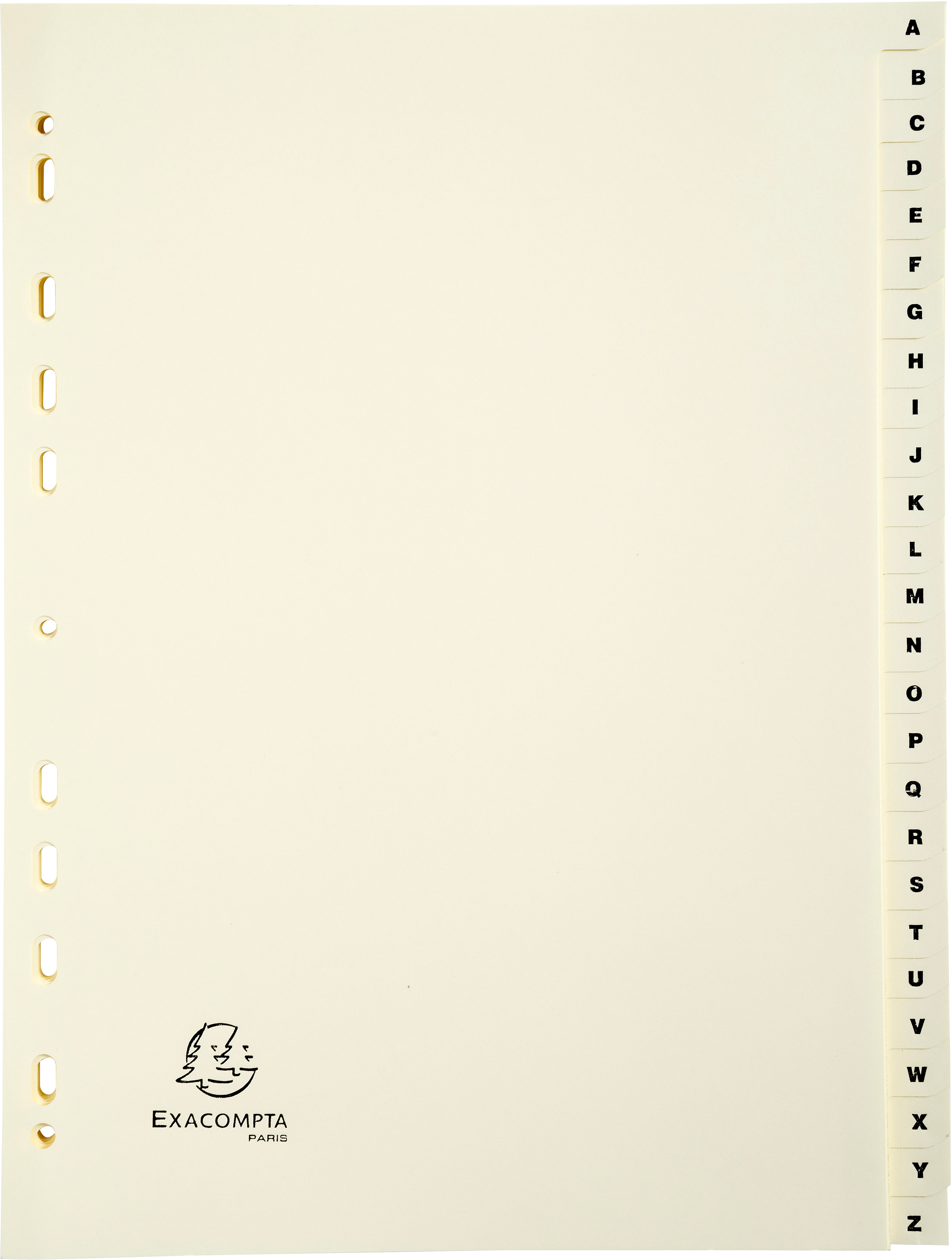 BIELLA Kartonregister A4 1126E elfenbein A-Z 26-teilig