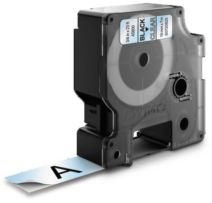 DYMO Schriftband D1 schwarz/transp. S0720820 19mm/7m DYMO Schriftband D1 schwarz/transp. S0720820 19mm/7m