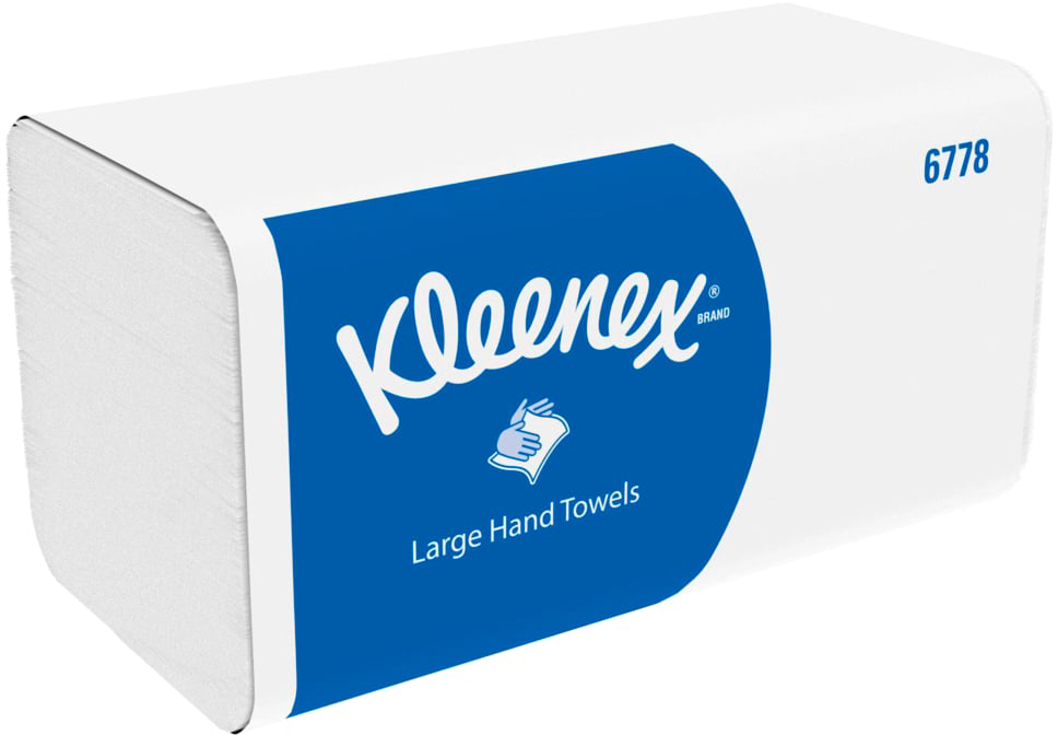 KLEENEX Falthandtuch 2lg. 21,5x31,8cm 6778 weiss, W-Falz 15x124 Blatt