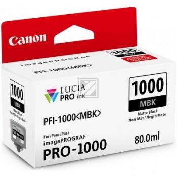 CANON Tintenpatrone matte schwarz PFI-1000 iPF PRO-1000 80ml CANON Tintenpatrone matte schwarz PFI-1000 iPF PRO-1000 80ml