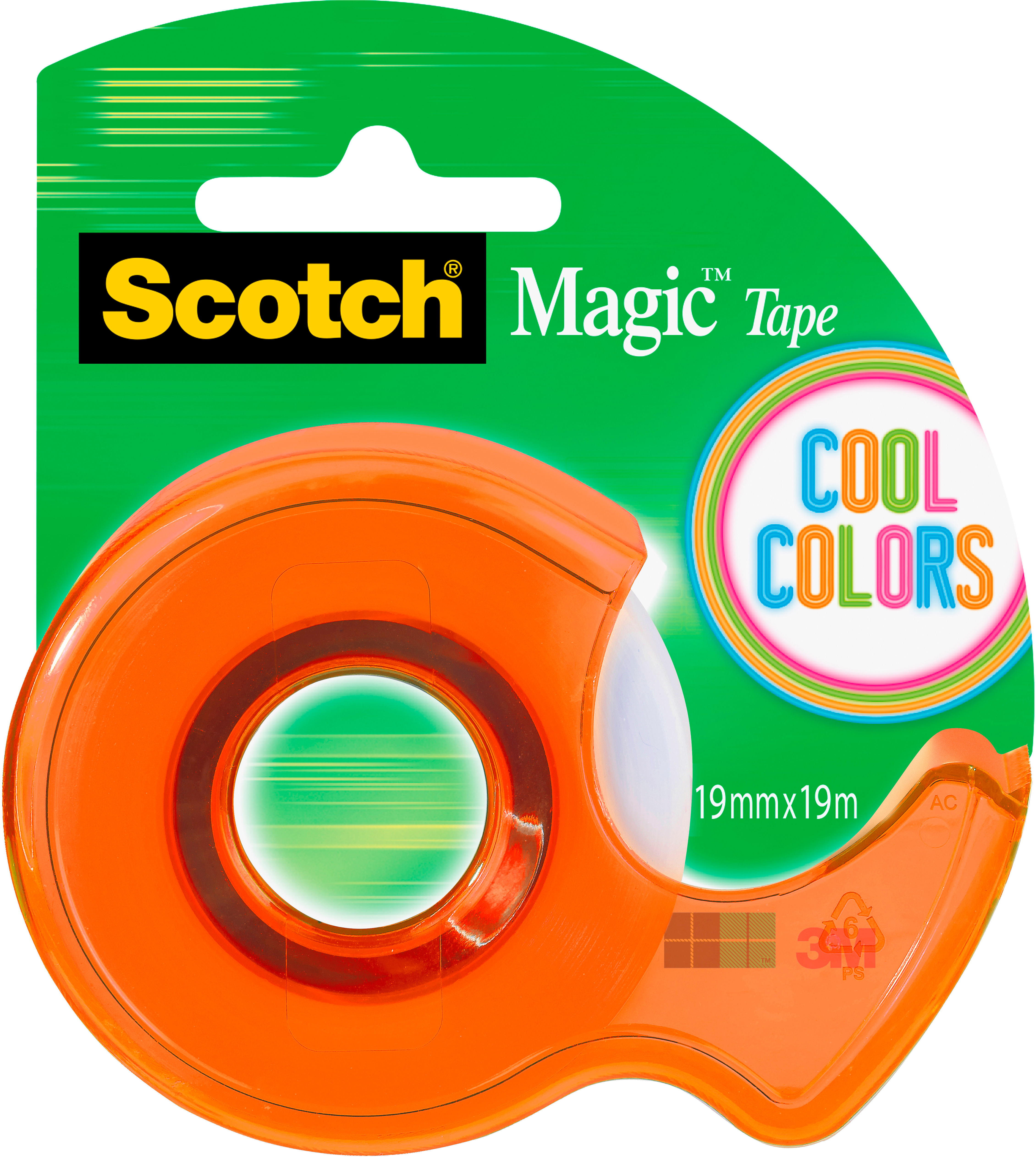 SCOTCH Dispenser Cool Color 19mmx19m 122-COL-EU 4 Farben ass.