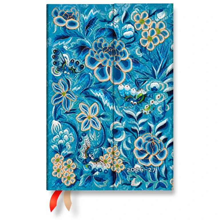 PAPERBLANKS Agenda Blaue Weide Mini 26/27 DD1690-9 1W/2S 18M DE HOR HC 9.5x14cm